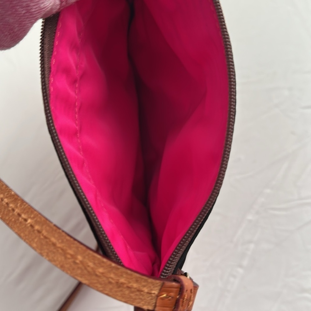 Dooney and Bourke North South Triple Zip black nylon adjustable crossbody bag - Picture 5 of 13